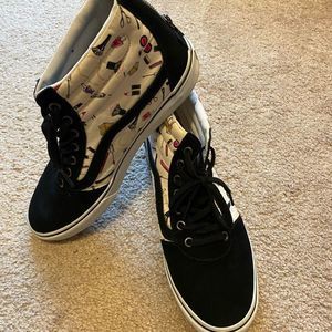 Vans hi top sneakers makeup off the wall size 9.5